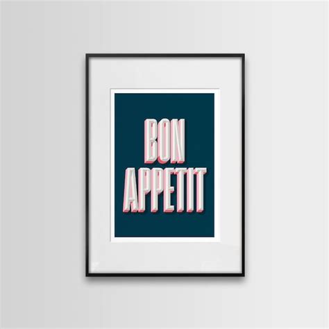 Bon Appetit Printable Etsy