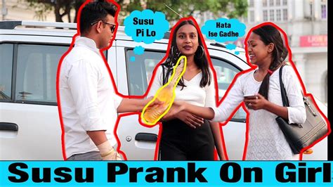 Susu Prank On Cute Girls Toilet In Public Pranks In India By Amit