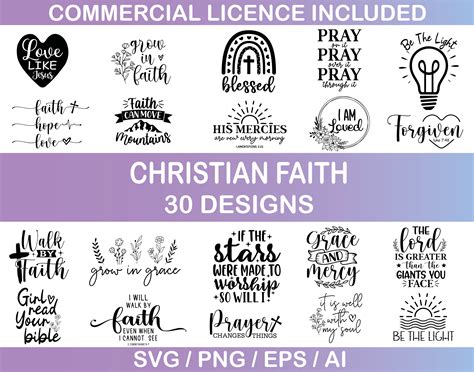 Christian Svg Bundle Religious Svg Scripture Svg Bible Etsy