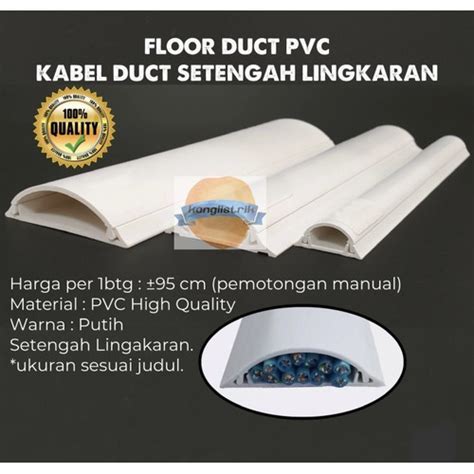 Jual FLOOR DUCT KABEL DUCT LANTAI OVAL 70x20 Mm PVC PUTIH Jakarta