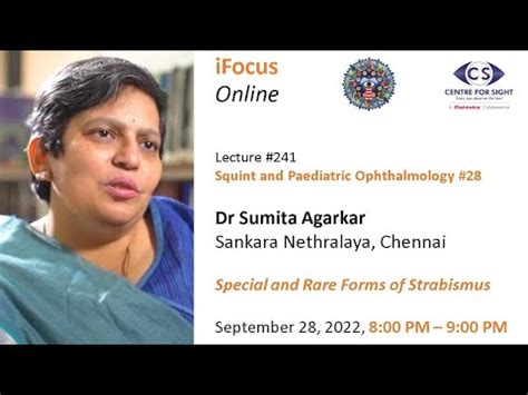 Lecture 241 Strabismus 28 Dr Sumita Agarkar Special Forms Of