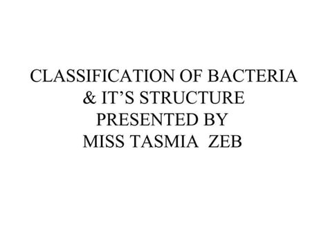 Classification of bacteria | PPT