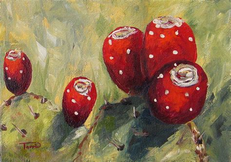 Prickly Pear Cactus Painting by Torrie Smiley | Fine Art America