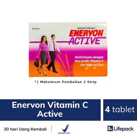 Jual Enervon C Active Tab Vitamin Daya Tahan Tubuh Lifepack