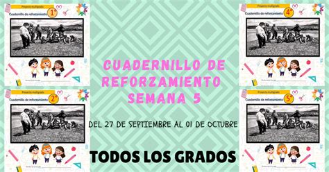 Cuadernillo De Reforzamiento Semana Todos Los Grados Material