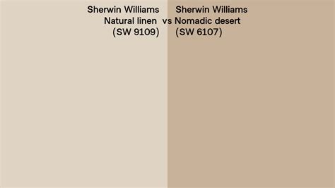 Sherwin Williams Natural Linen Vs Nomadic Desert Side By Side Comparison