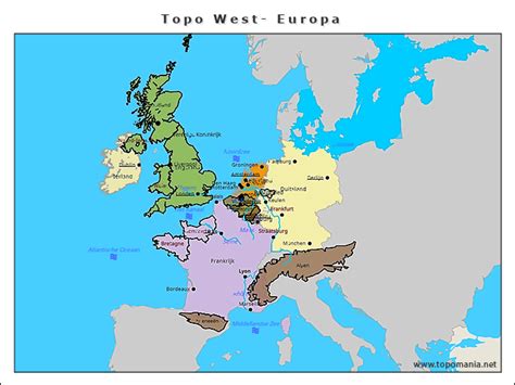 Topografie Topo West Europa Topomania Net