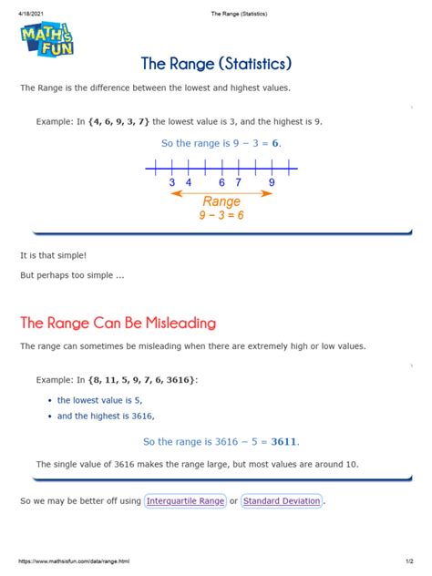 2.4 - The Range (Statistics) | PDF