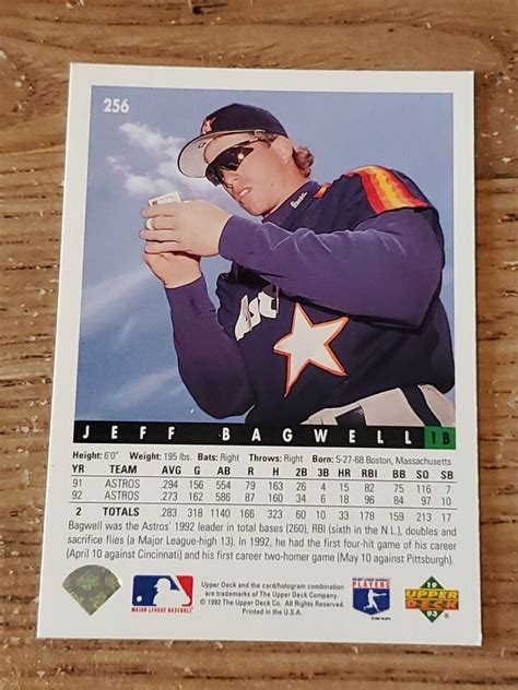 1992 Upper Deck Jeff Bagwell 256 EBay