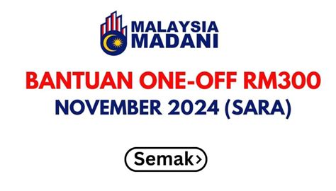 Bantuan One Off Rm Sara November Bantuan Malaysia