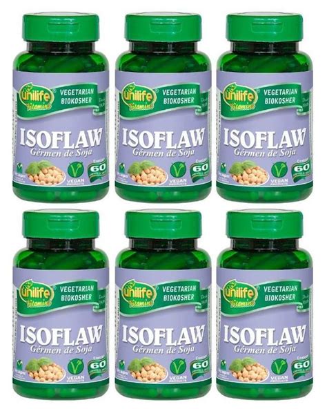 Isoflaw Isoflavona Gérmen De Soja 60 Cáps Unilife Kit 6 unidades