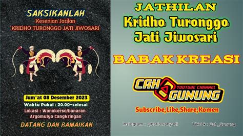 Jathilan Kridho Turonggo Jati Jiwosari Babak Kreasi Live