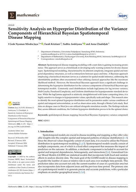 PDF Sensitivity Analysis On Hyperprior Distribution Of The Variance