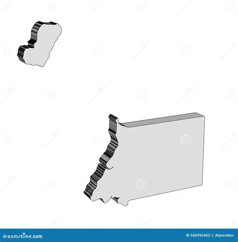 Equatorial Guinea Silhouette 3D Map Vector Illustration | CartoonDealer