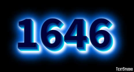 1646 Text Effect and Logo Design Number
