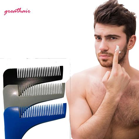 3 Color Comb Beard Trimmer Shaping Tool Sex Man Gentleman Beard Trim Template Beard Combs