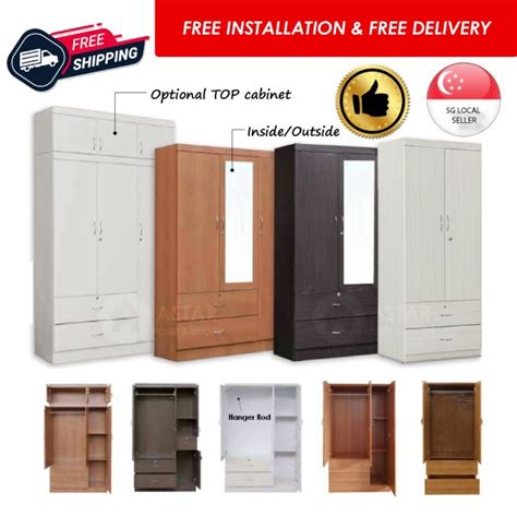 Furniture Amart 2 Door 3 Door Wardrobe Cabinet With Lock Drawers