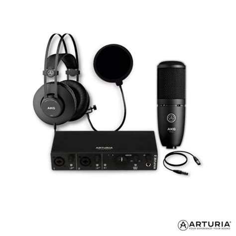 Arturia Minifuse 2 Micr Fono AKG P120 AKG K52 Accesorios Kit De