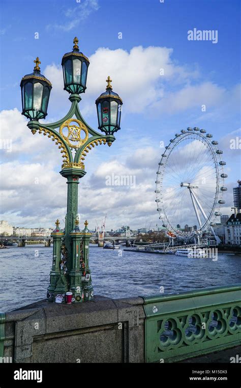 The London Eye Ferris Wheel On The South Bank Of River Thames Aka