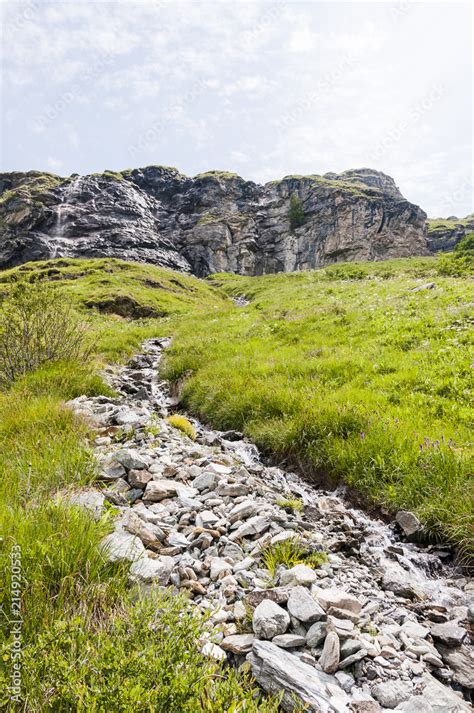 Sils Furtschellas Fextal Val Fex Marmor Wanderweg Wasserfall