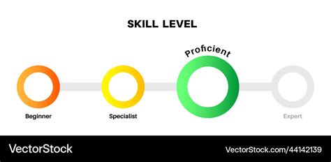 skill level diagram royalty  vector image vectorstock
