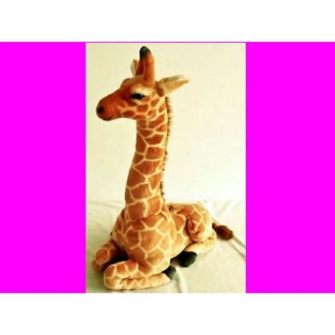 PELUCHE GEANTE GIRAFE ASSISE Cdiscount Jeux Jouets