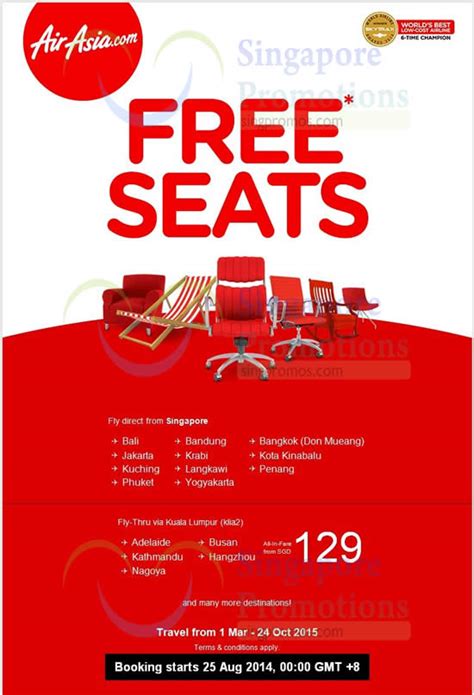 Air Asia Free Seats Promotion Aug