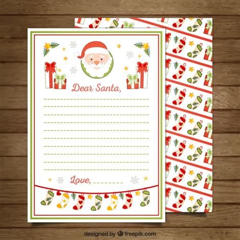 Santa claus letter template | free vectors | UI Download