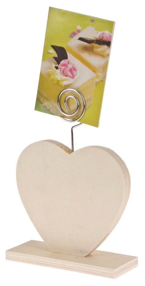 Holz Memohalter Herz 9 X 13 X 3 5 Cm Holzartikel Von OPITEC