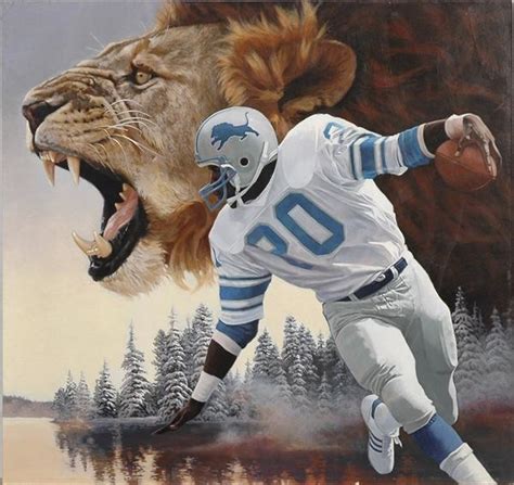 Detroit Lions Barry Sanders By Jon Ren