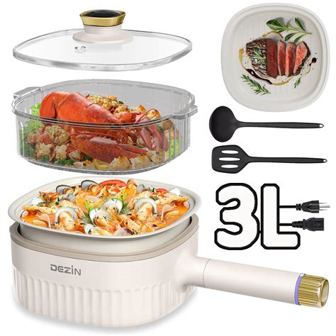 Dezin Hot Pot Electric L Nonstick Electric Pot With Grill Pan