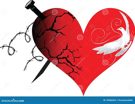 The heart in good and evil stock vector. Image of label - 19968454