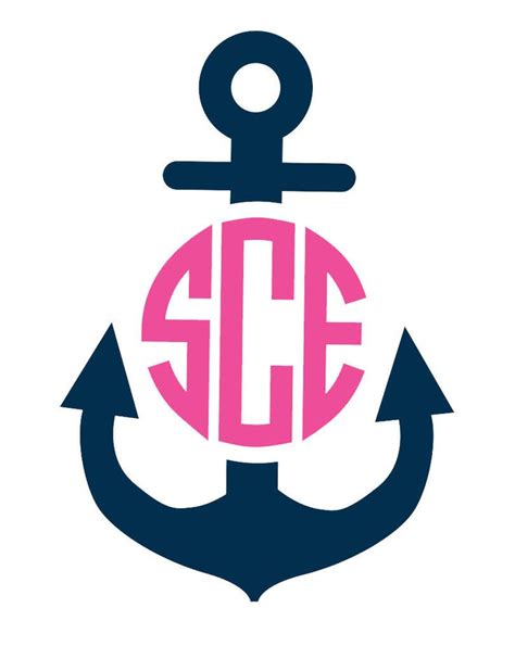 Monogram Anchor Svg 1204 Crafter Files Free Design Svg Culture Files