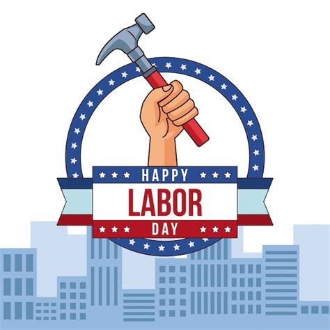 Premium Vector Happy Labor Day Card