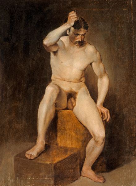 A Seated Male Nude Als Kunstdruck Oder Gem Lde