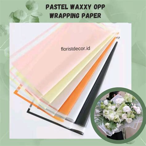 Jual ECER TERMURAH PASTEL WAXXY OPP WRAPPING PAPER TRANSPARENT FRAME