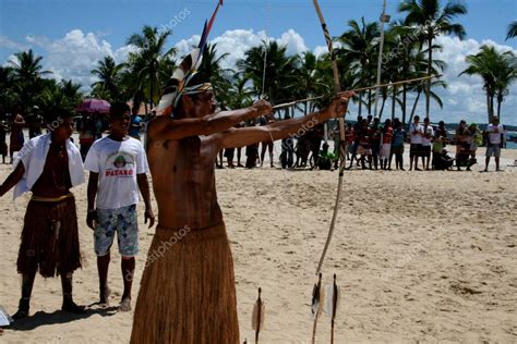 Santa Cruz Cabralia Bahia Brasil De Abril De Indios