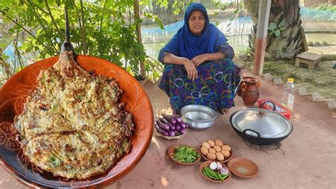 Kom Tele Dim Begun Vaji Brinjal Egg Omelette Recipes Eggplant Egg