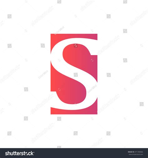 Negative Space Letter S Logo Stock Vector Royalty Free