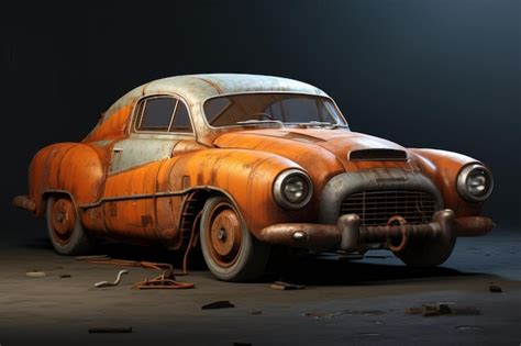 Premium Photo Weatherbeaten Rusty Abandoned Car Concept Generate Ai