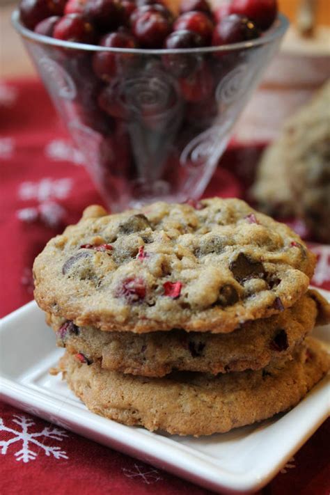 Gluten Free Fresh Cranberry Oatmeal And Chocolate Cookies Tessa The Domestic Diva