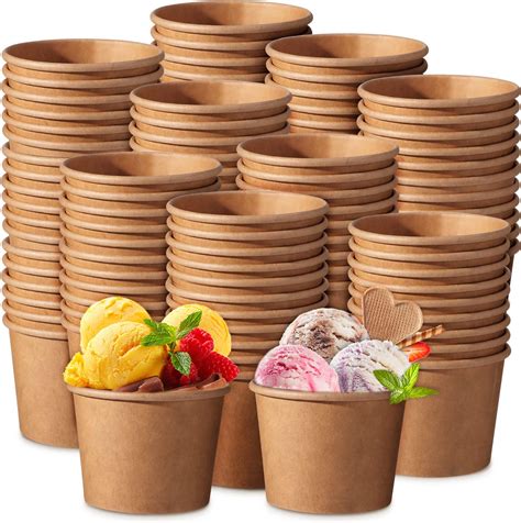 Amazon Juvale 100 Pack Disposable Paper Ice Cream Cups Dessert