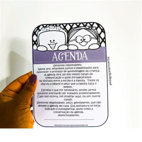 Bilhete Agenda Educação Infantil - BILHETE PARA AGENDA NA EDUCAÇÃO INFANTIL - Pedagogia sem Verba