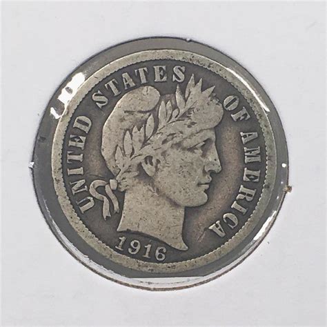 1916 Silver Barber Dime Property Room