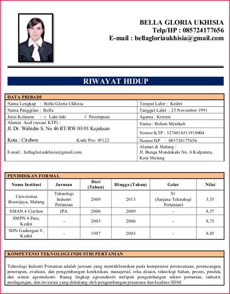 Contoh Cv Bahasa Melayu Images Nbkomputer