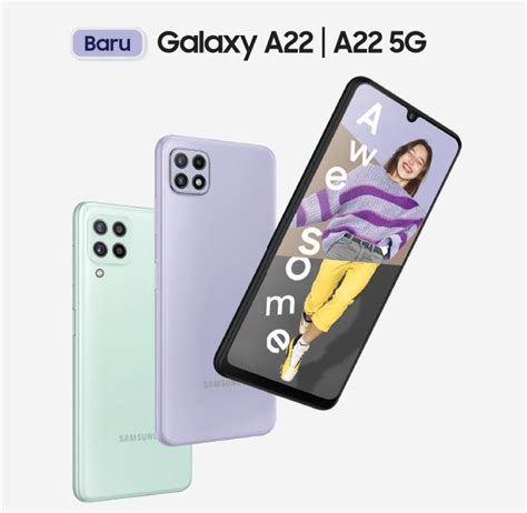 Review Spesifikasi Dan Harga Samsung Galaxy A22 5g Dan 4g Januari 2022