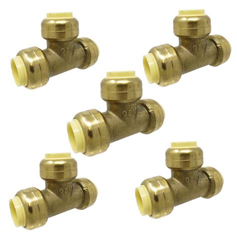 Buy 5 PCS 1 2 Tee Push Fit Plumbing Pipe Connector PEX Copper CPVC