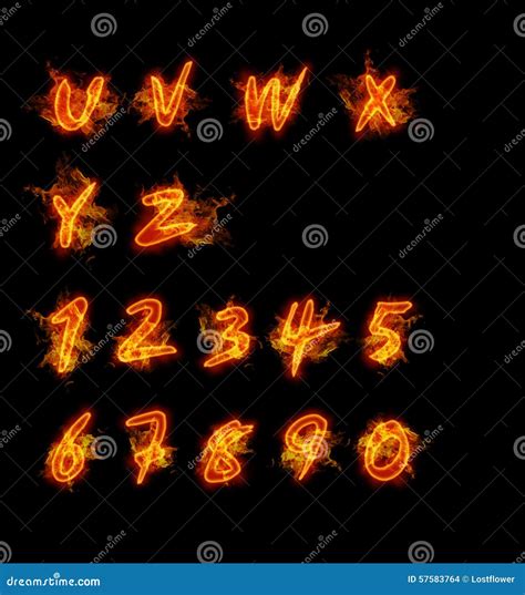 Fire Font Stock Illustrations Fire Font Stock Illustrations