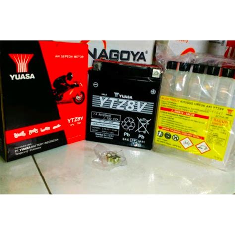 Jual AKI MOTOR YUASA YTZ8V MOTOR R25 MT250 X MAX CBR 250 KLX R25