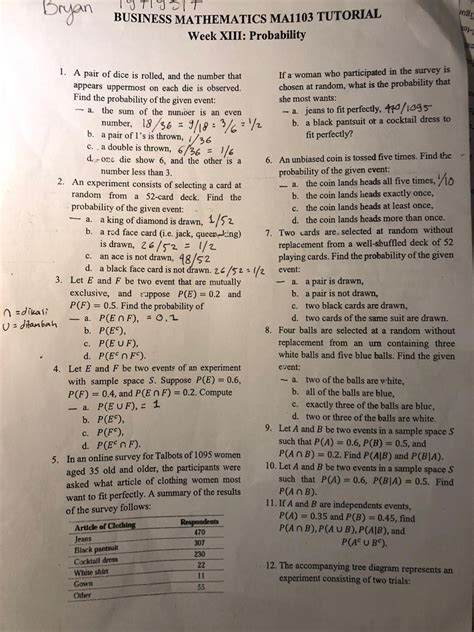 Matematika Bisnis 1 Tutorial 13 MES Consulting